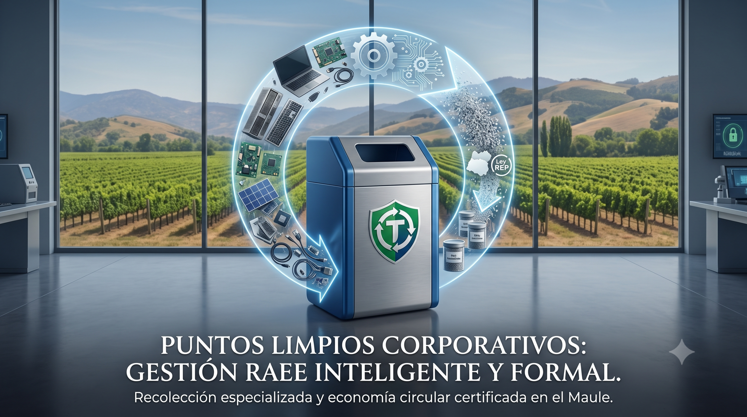 Contenedores de reciclaje limpios
